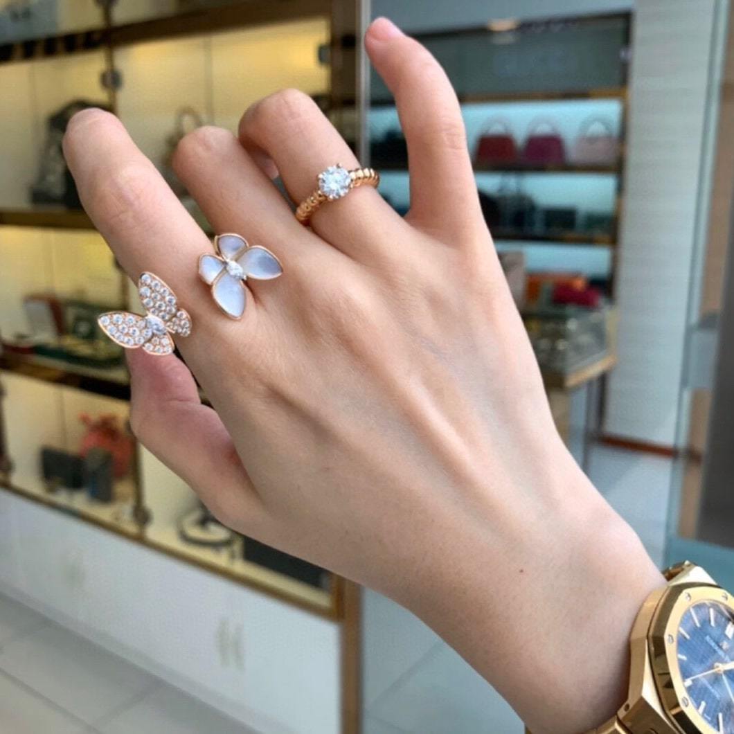 高仿首飾VanCleef&Arpels*RPO7AL0蝴蝶戒指