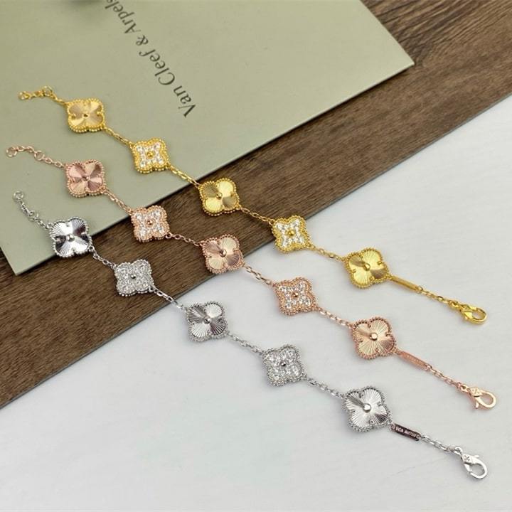 高仿首飾VanCleef&Arpels*RP4KN01五花四葉草手鏈
