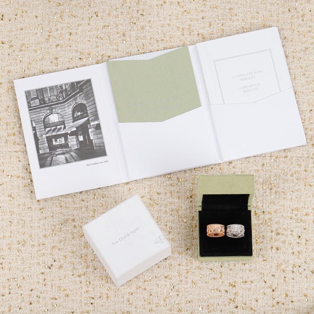 高仿首飾VanCleef&Arpels*RO9LN00鑲鑽萬花筒戒指玫瑰金中號