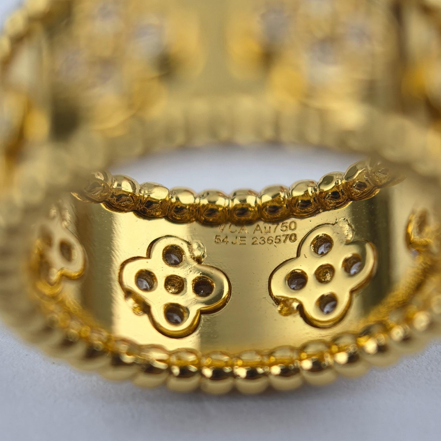 高仿首飾VanCleef&Arpels*RO9NC00鑲鑽萬花筒戒指黃金中號