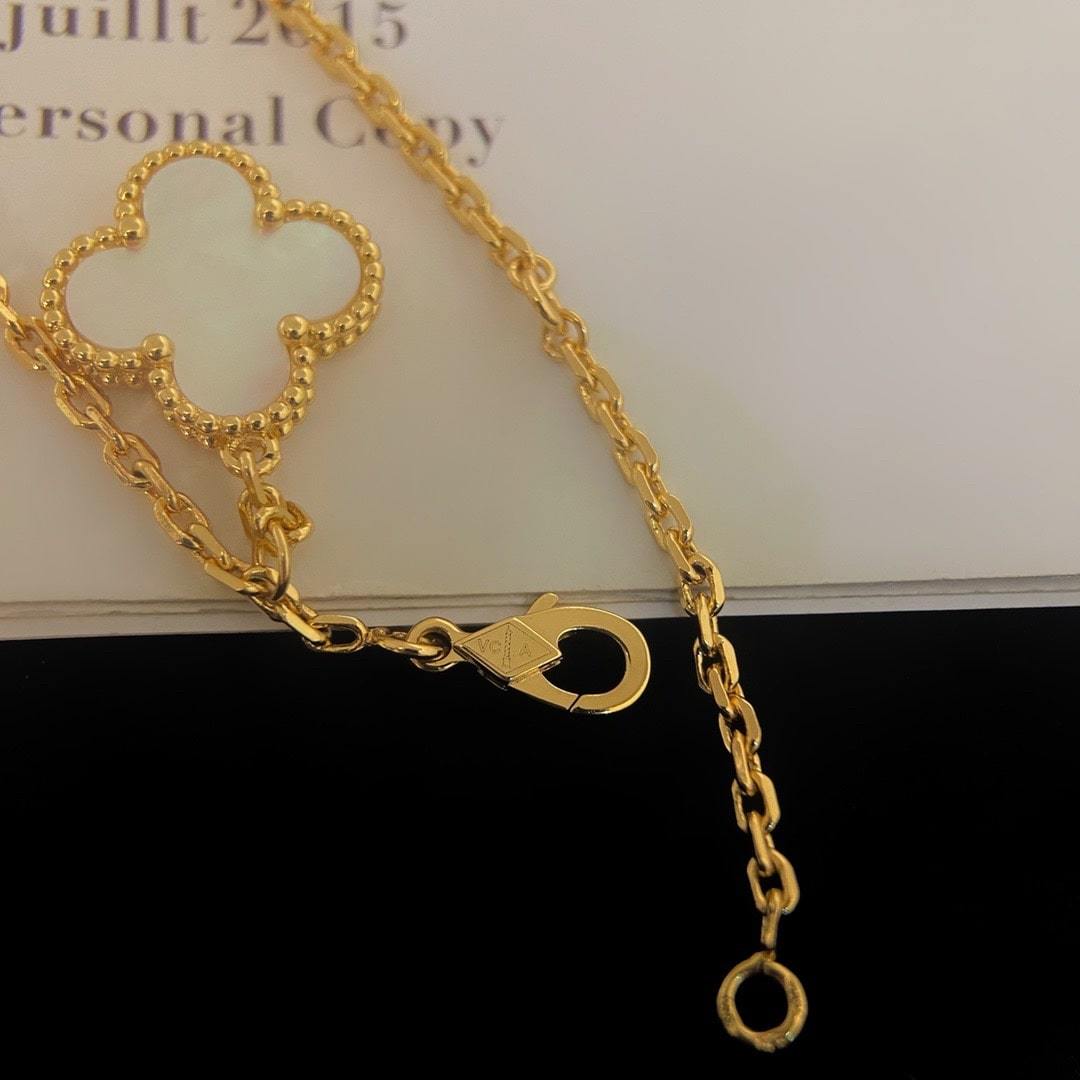 高仿首飾VanCleef&Arpels*RD79200四葉草6花頸鏈黃金款