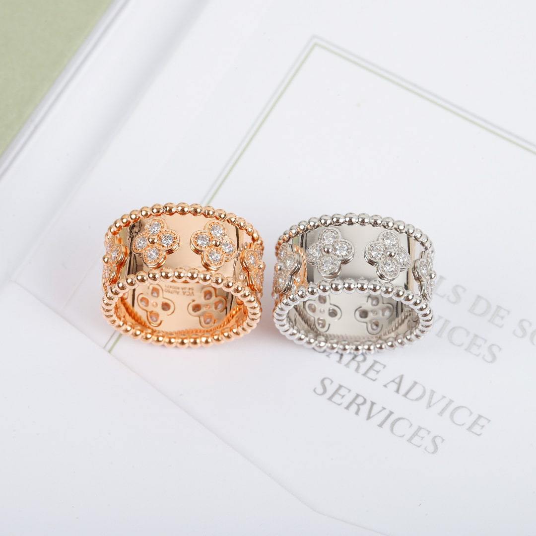 高仿首飾VanCleef&Arpels*RO9LN00鑲鑽萬花筒戒指玫瑰金中號