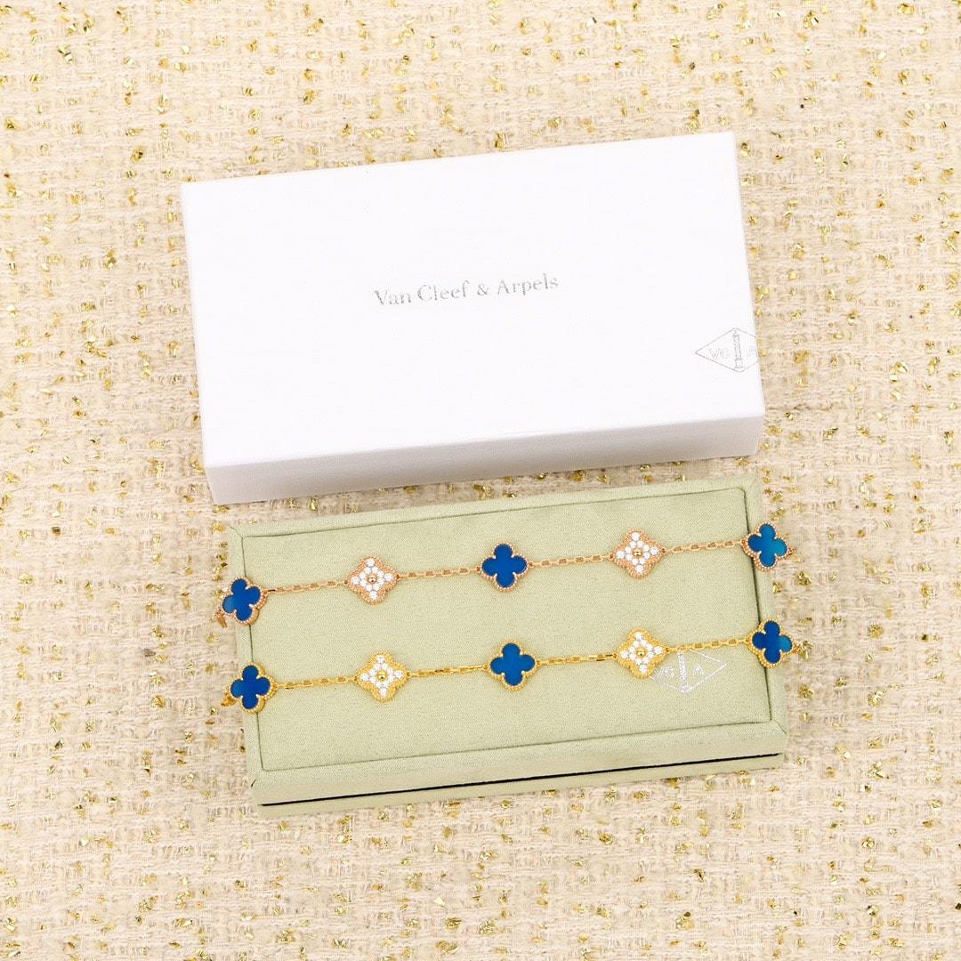 高仿首飾VanCleef&Arpels*RO9LW00四葉草5花手鏈黃金款