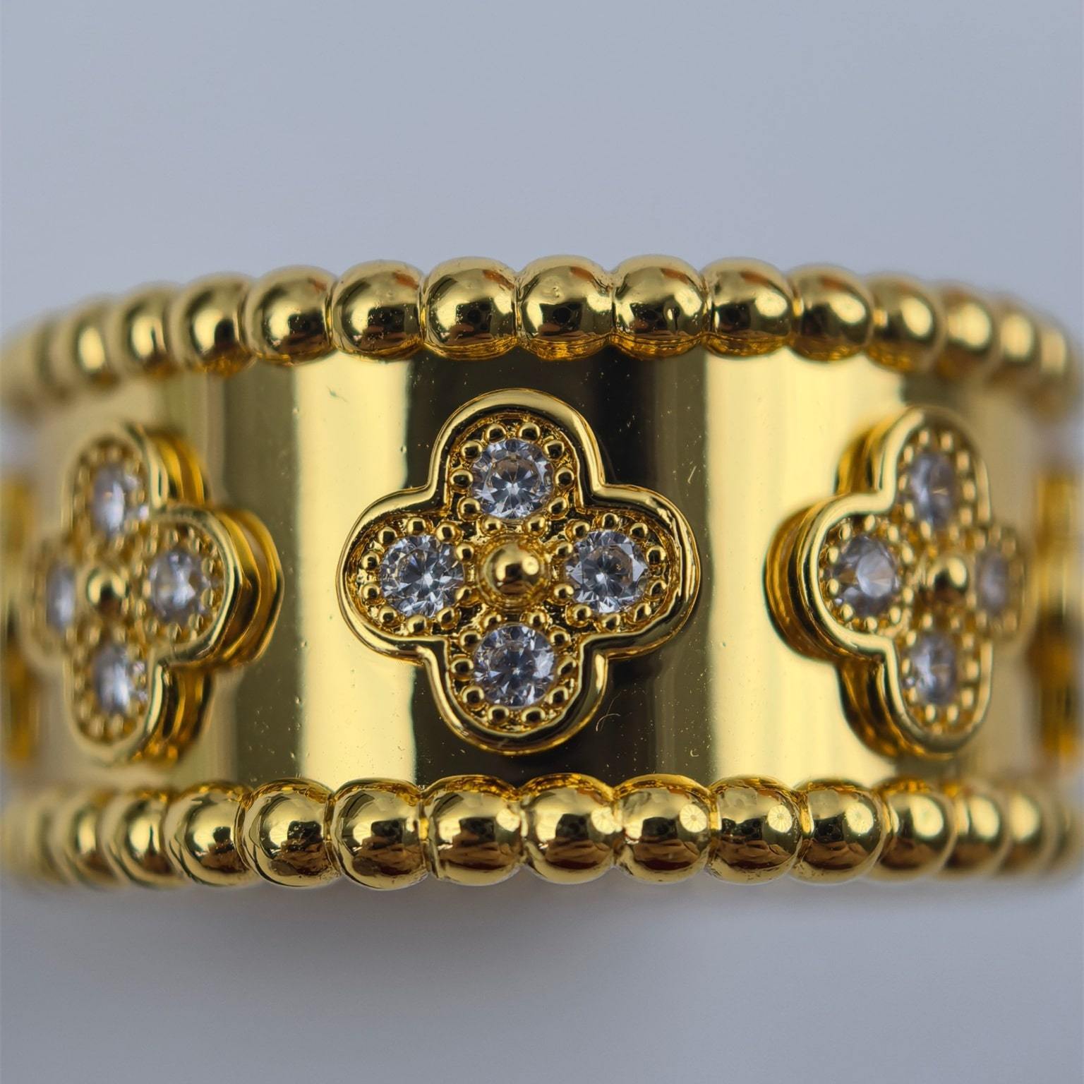高仿首飾VanCleef&Arpels*RO9NC00鑲鑽萬花筒戒指黃金中號