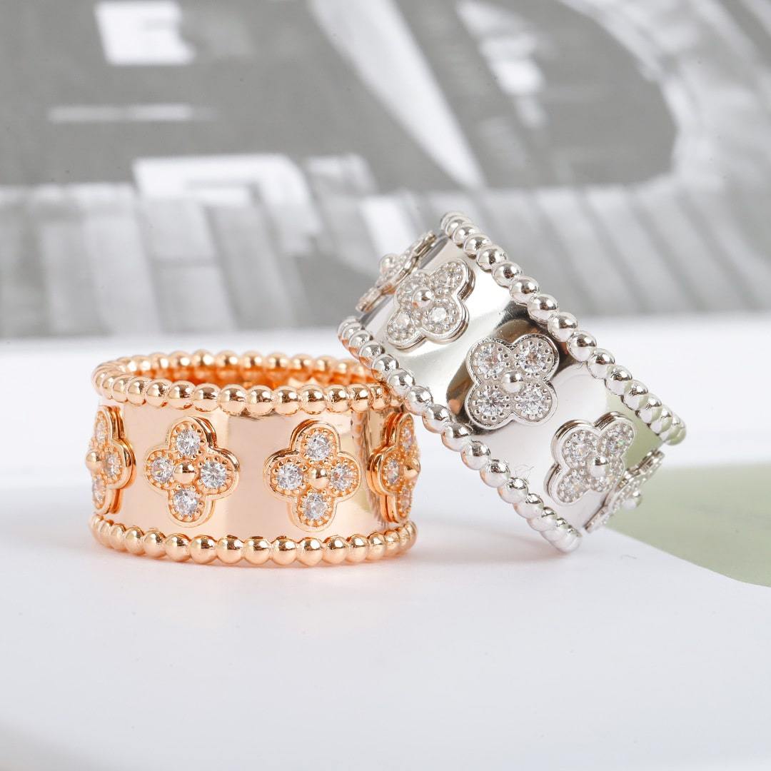 高仿首飾VanCleef&Arpels*RO9LN00鑲鑽萬花筒戒指玫瑰金中號