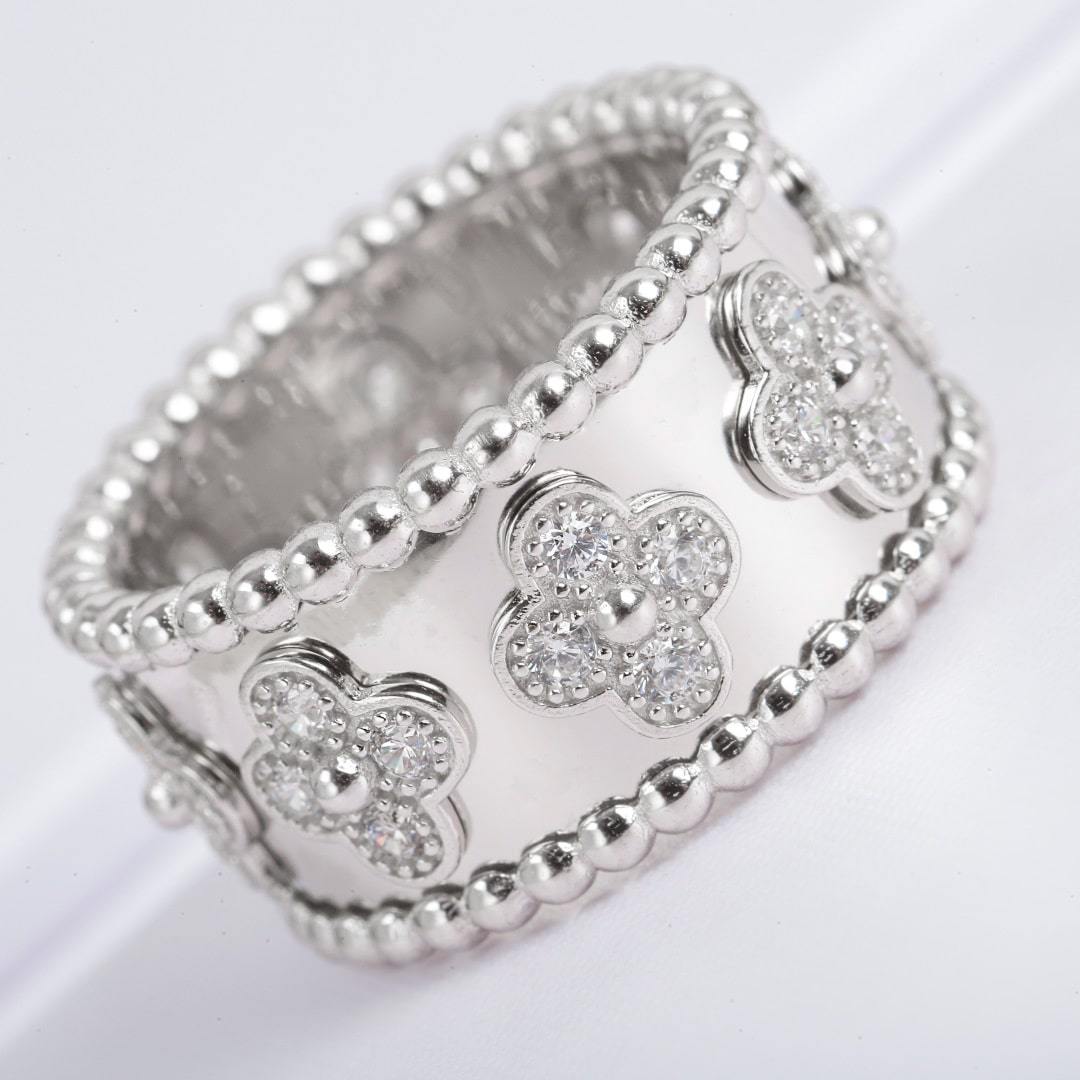 高仿首飾VanCleef&Arpels*RO9LN00鑲鑽萬花筒戒指玫瑰金中號