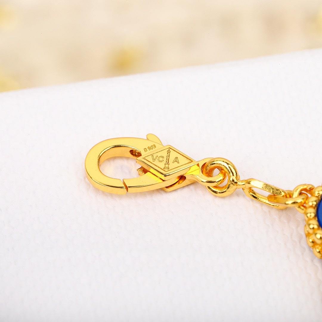 高仿首飾VanCleef&Arpels*RO9LW00四葉草5花手鏈黃金款