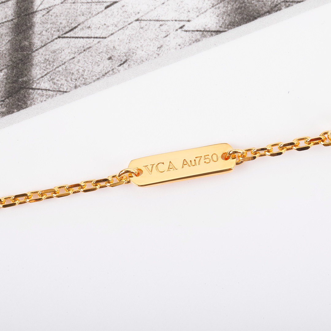 高仿首飾VanCleef&Arpels*RA45800四葉草黑瑪瑙頸鏈中號