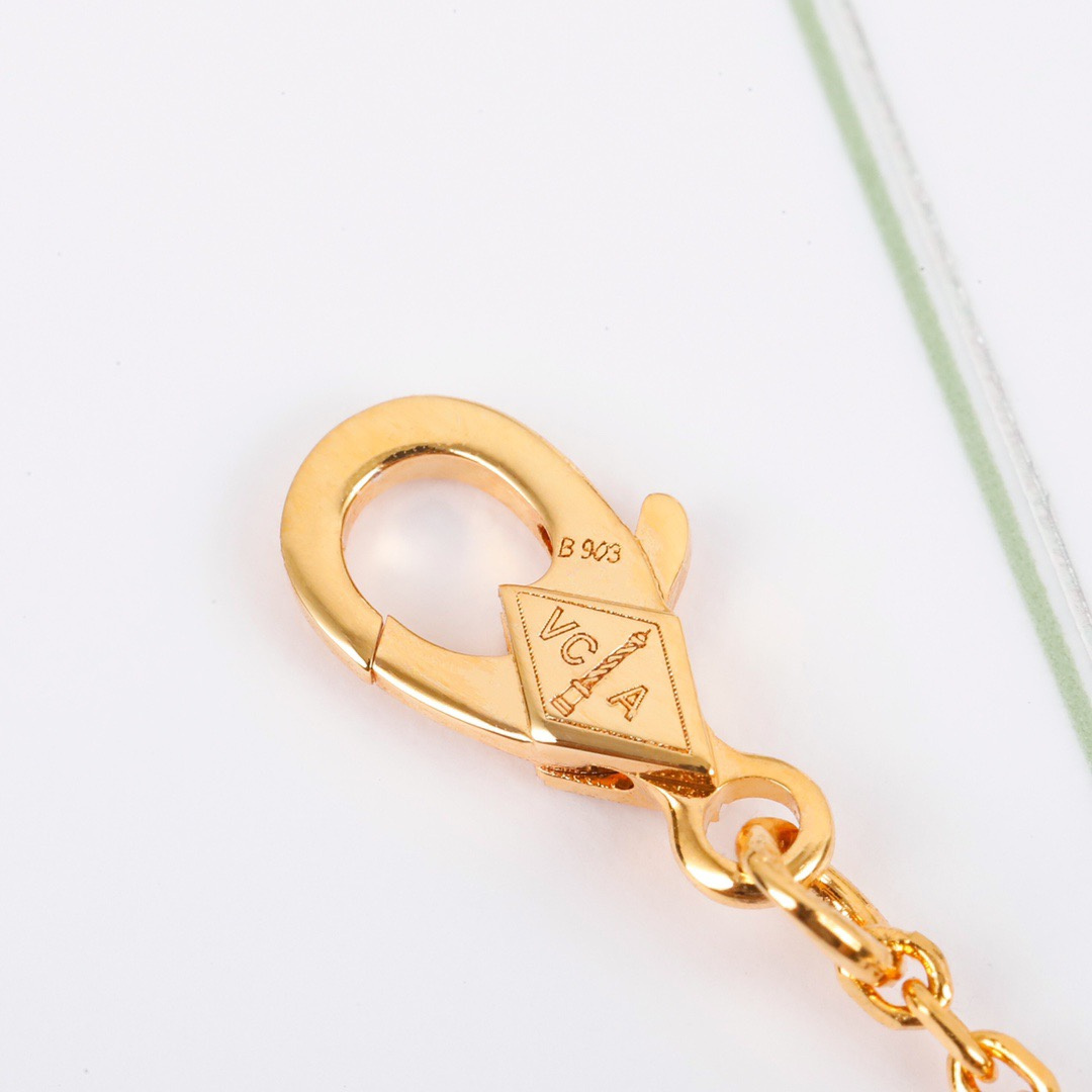 高仿首飾VanCleef&Arpels*RA45800四葉草黑瑪瑙頸鏈中號