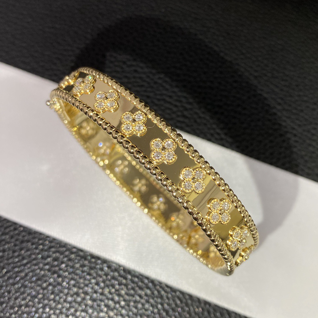 高仿首飾VanCleef&Arpels*RO3YB00萬花筒手鐲寬版黃金款