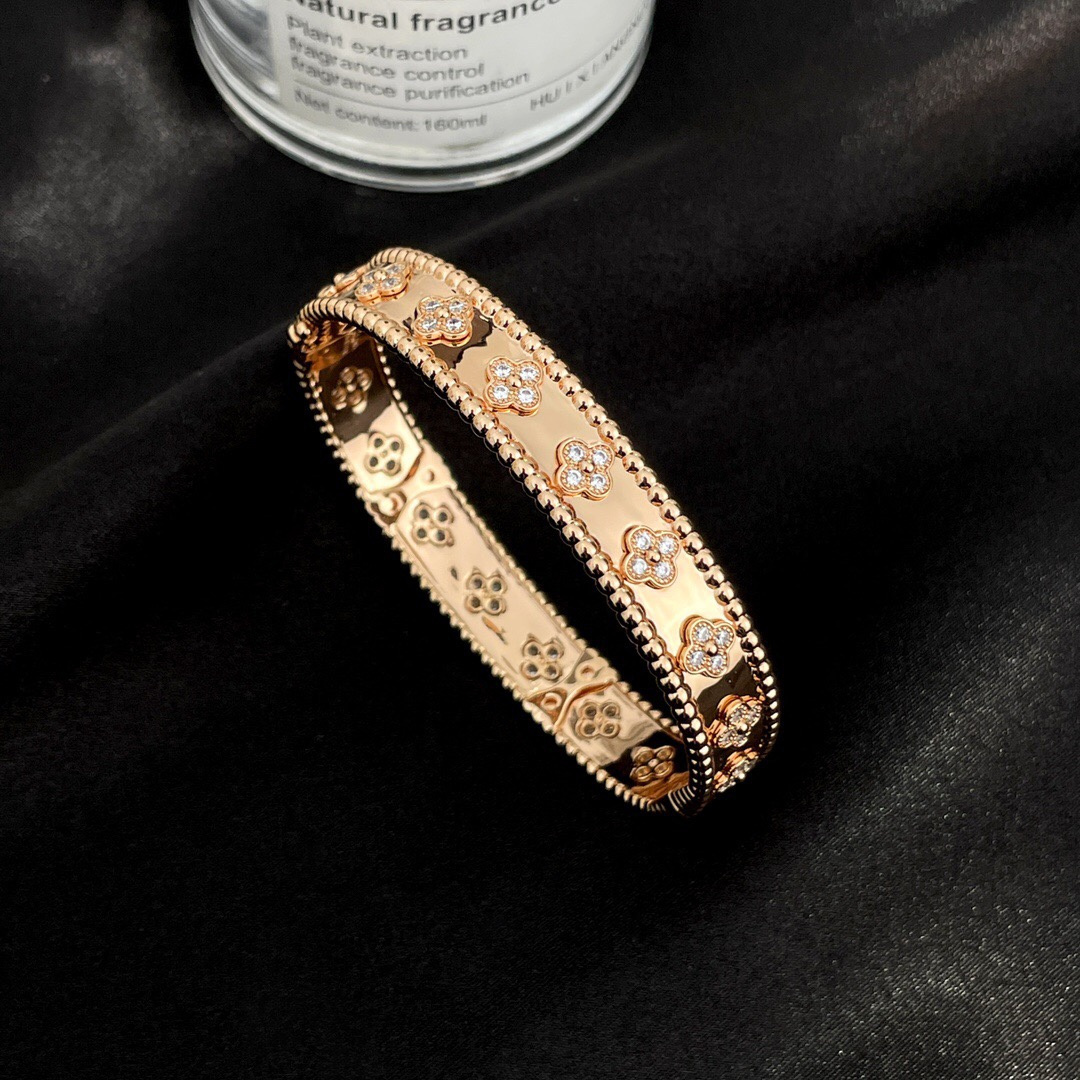 高仿首飾VanCleef&Arpels*RO25N00萬花筒手鐲寬版玫瑰金