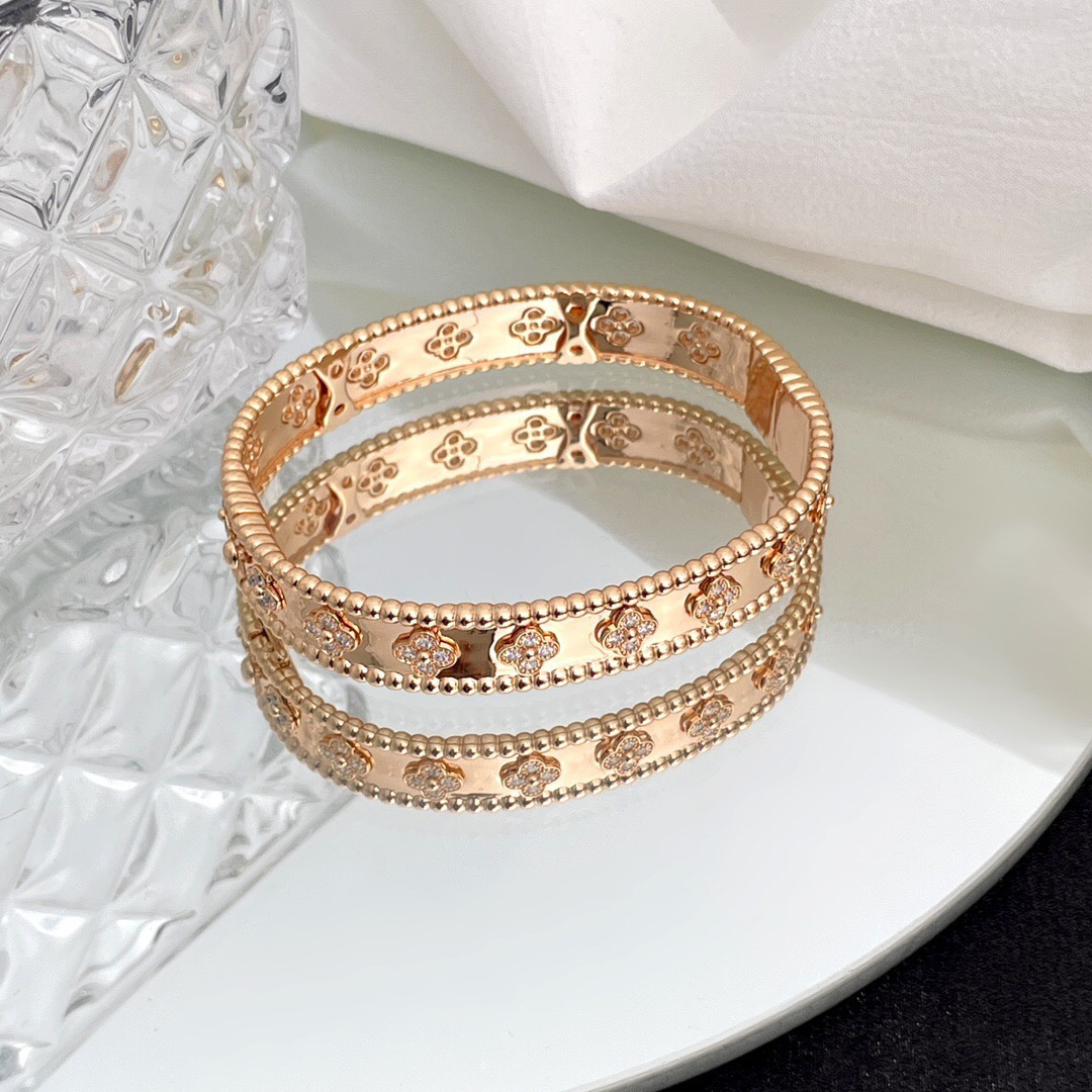 高仿首飾VanCleef&Arpels*RO25N00萬花筒手鐲寬版玫瑰金