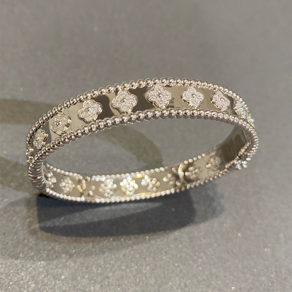 高仿首飾VanCleef&Arpels*RN9ES00萬花筒手鐲寬版白金款