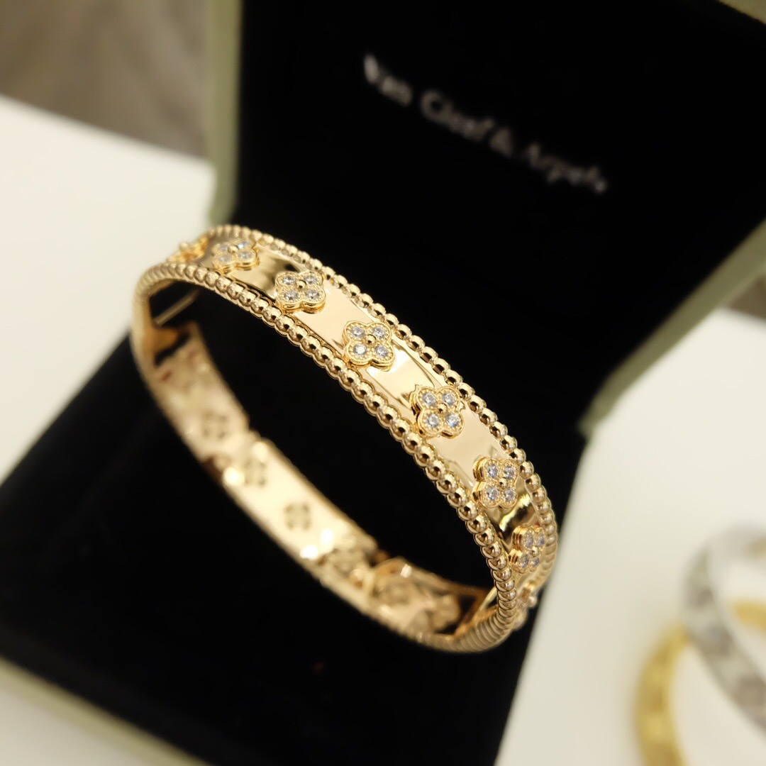 高仿首飾VanCleef&Arpels*RO25N00萬花筒手鐲寬版玫瑰金