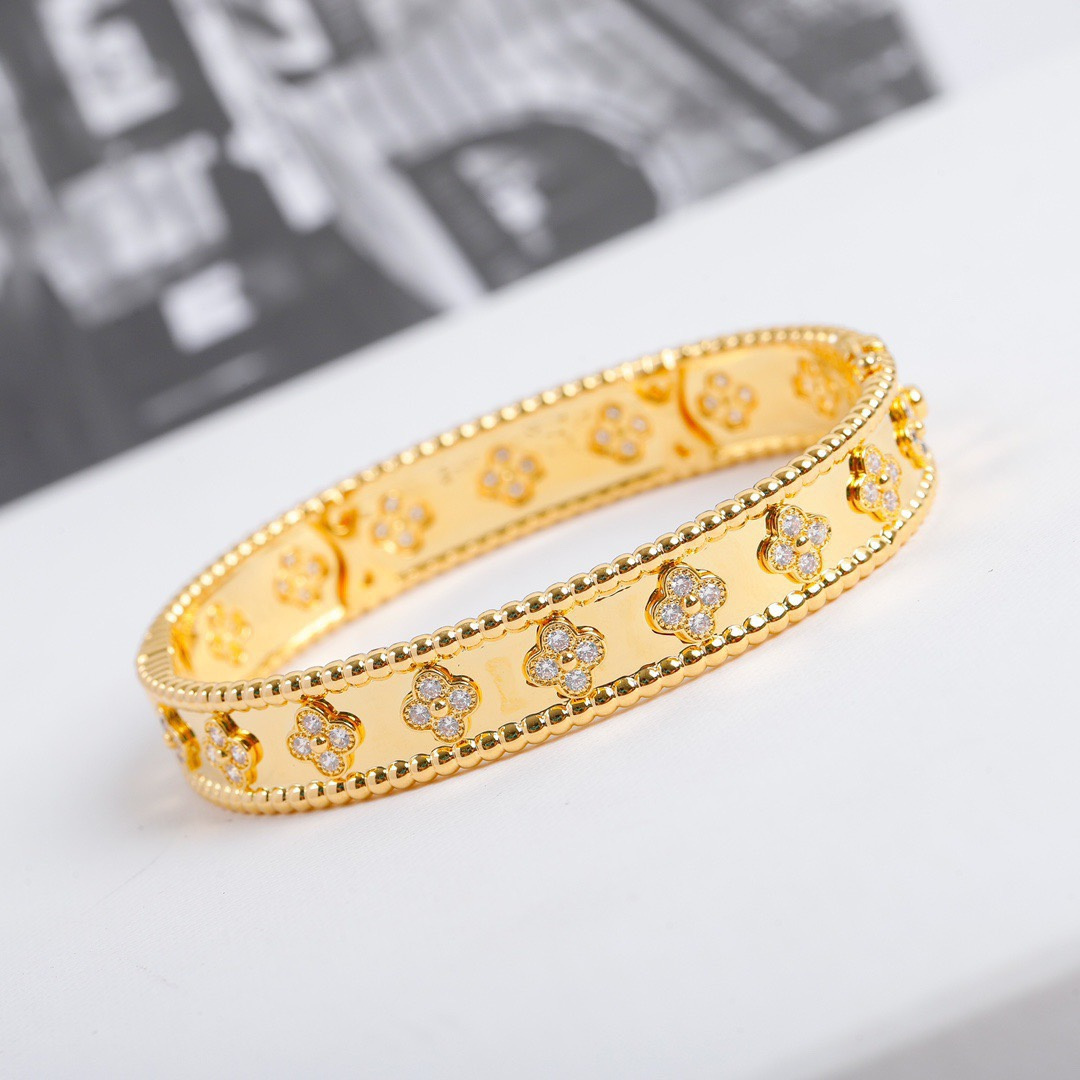 高仿首飾VanCleef&Arpels*RO3YB00萬花筒手鐲寬版黃金款