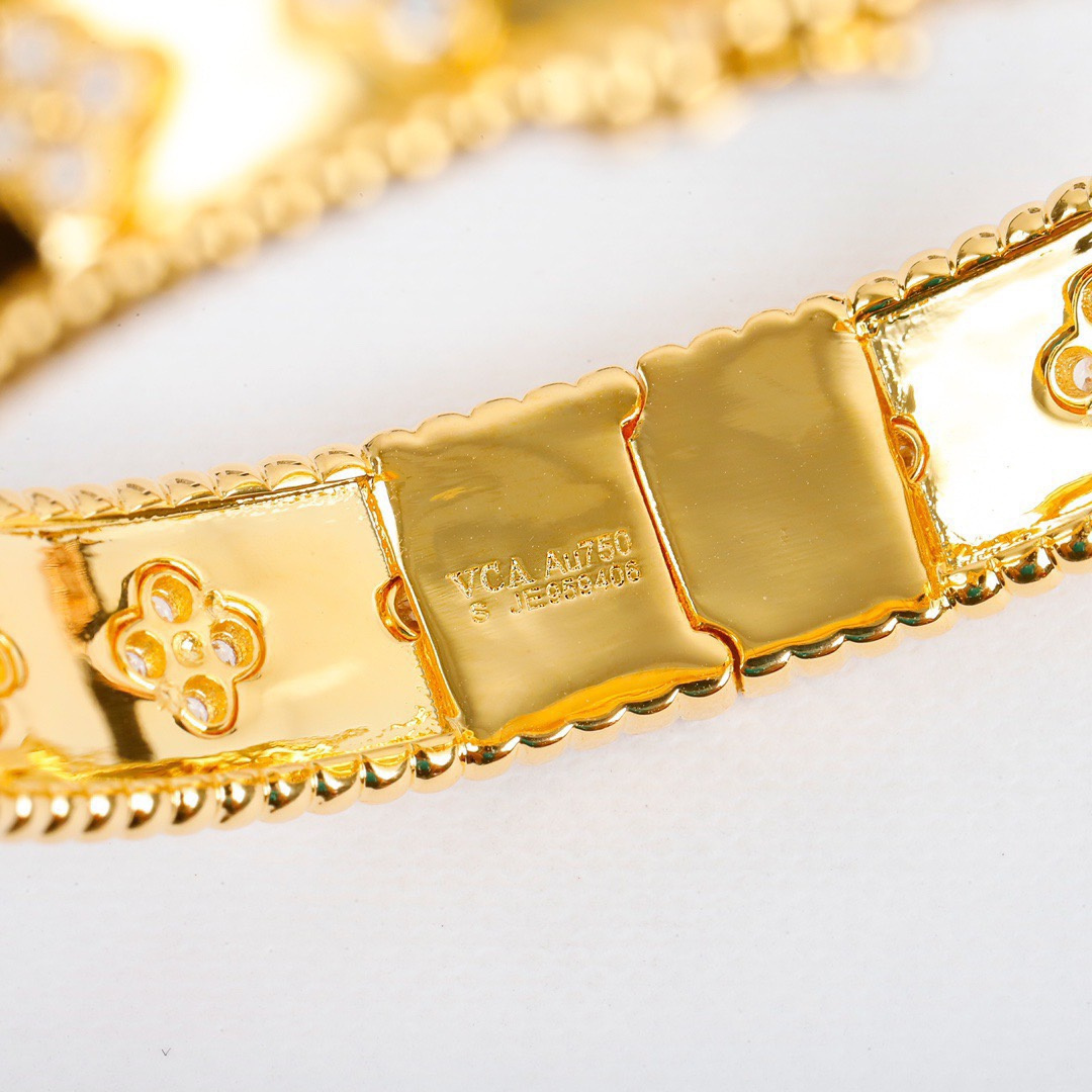 高仿首飾VanCleef&Arpels*RO3YB00萬花筒手鐲寬版黃金款