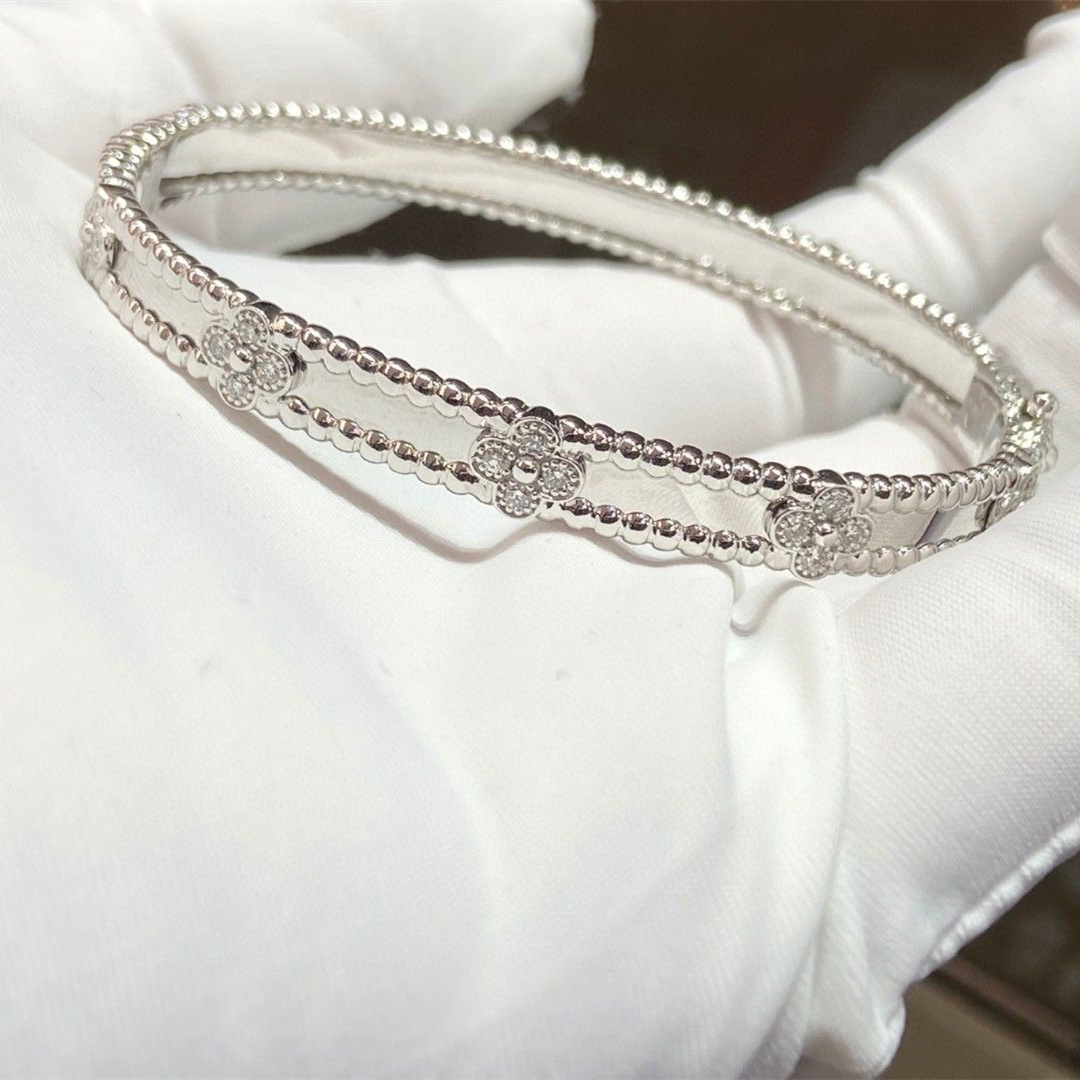 高仿首飾VanCleef&Arpels*RP6X900萬花筒手鐲窄版白金款