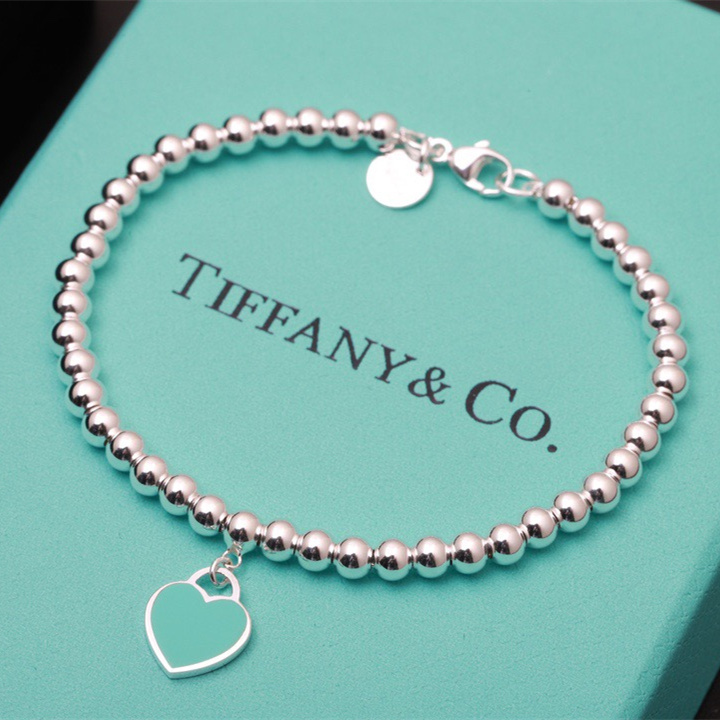 高仿Tiffany&CO蒂芙尼Return系列GRP03577愛心純銀手鏈