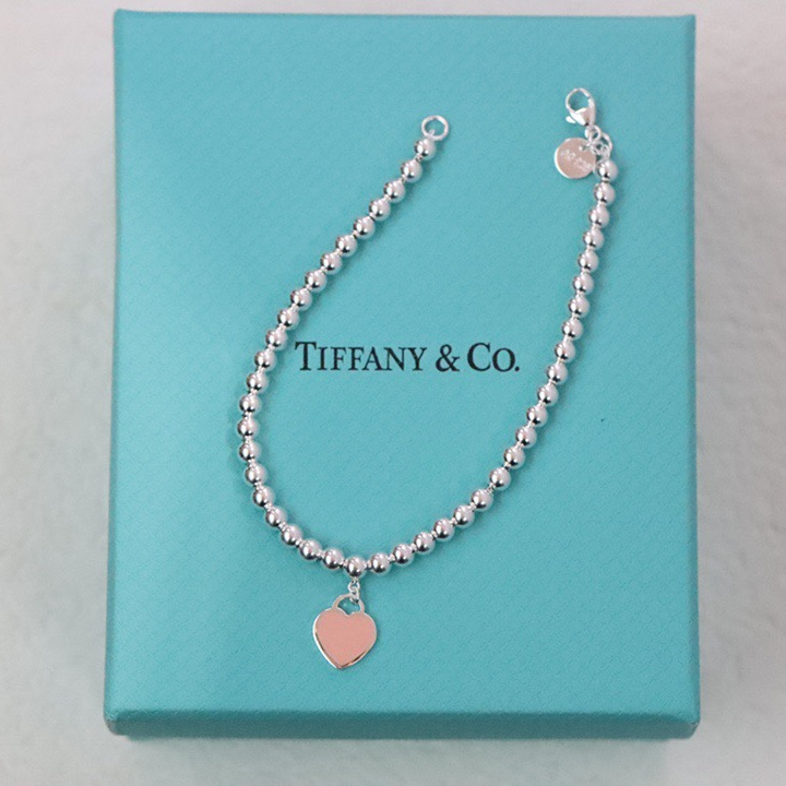 高仿Tiffany&CO蒂芙尼Return系列GRP06688愛心粉色手鏈
