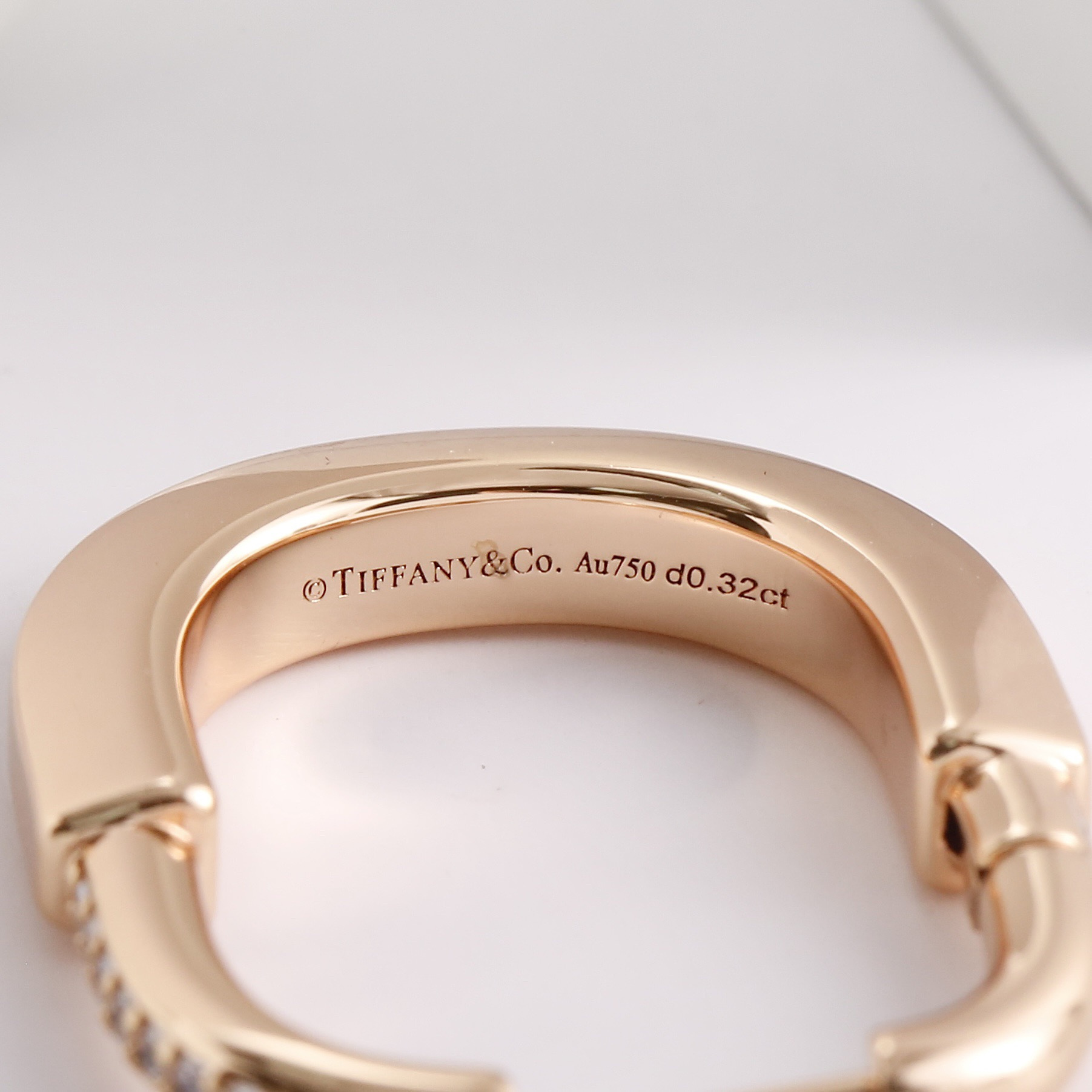 高仿Tiffany&CO蒂芙尼Lock系列72342429鎖頭耳釘玫瑰金