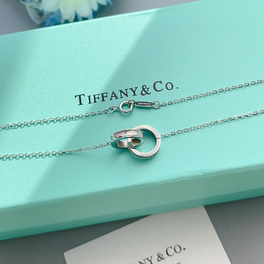 高仿Tiffany&CO蒂芙尼22992139雙環925純銀頸鏈