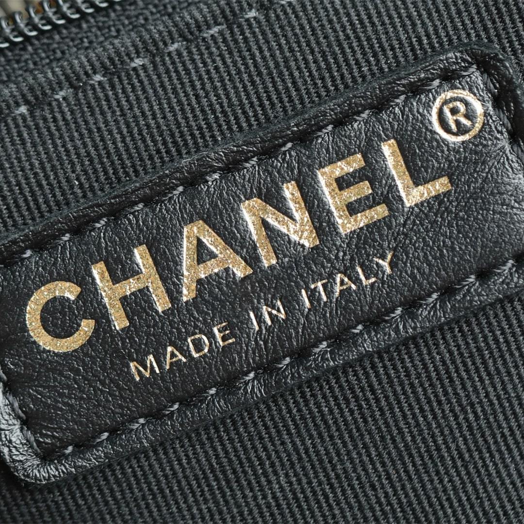 高仿Chanel*25K系列AS5792小牛皮腋下包黑色小號免檢版