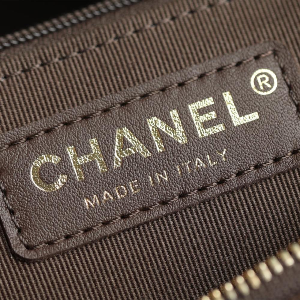 高仿Chanel*25K系列AS5792麂皮腋下包巧克力小號免檢版