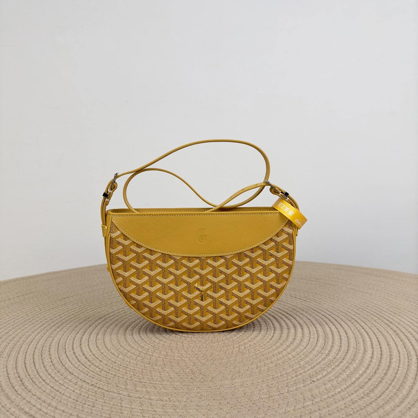 高仿Goyard*08CL08P單肩半月包黃色免檢版