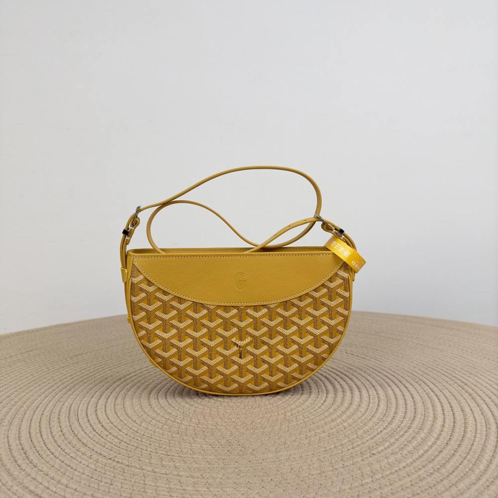 高仿Goyard*08CL08P單肩半月包黃色免檢版