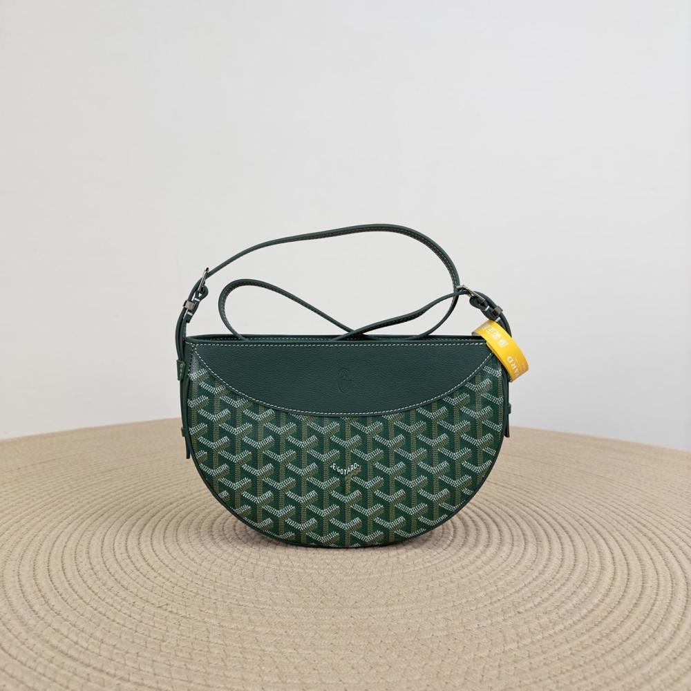 高仿Goyard*09CL09P單肩半月包綠色免檢版