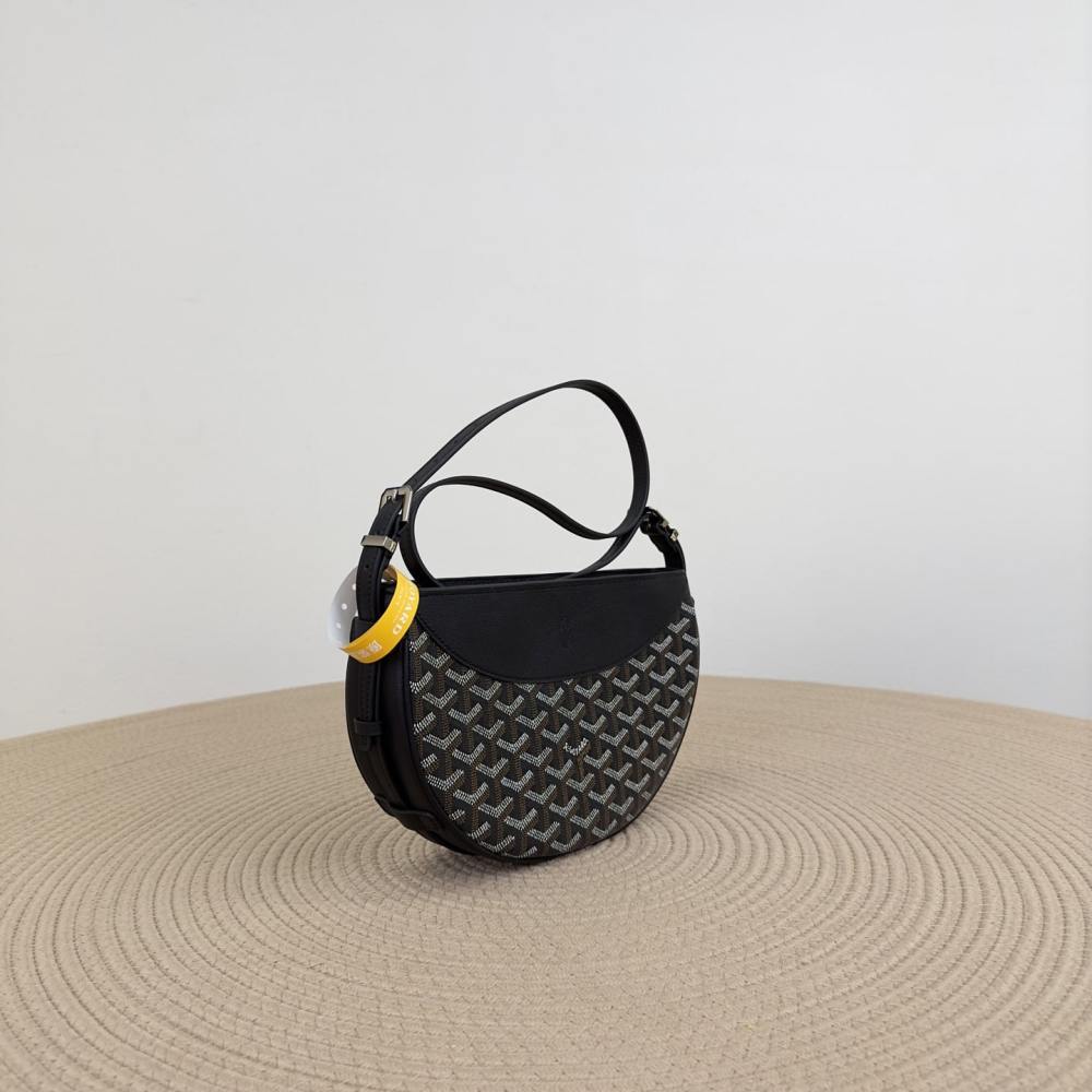 高仿Goyard*01CL01P單肩半月包黑色免檢版