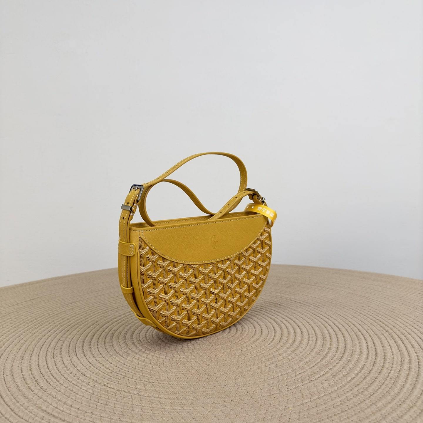 高仿Goyard*08CL08P單肩半月包黃色免檢版