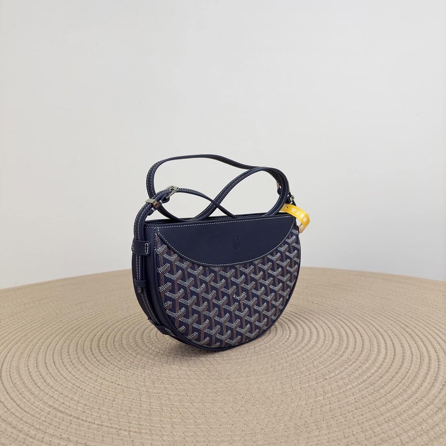 高仿Goyard*12CL12P單肩半月包深藍免檢版