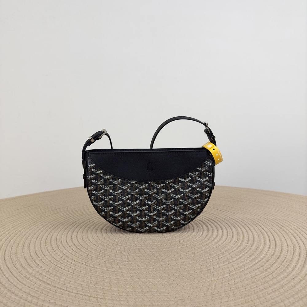 高仿Goyard*01CL01P單肩半月包黑色免檢版