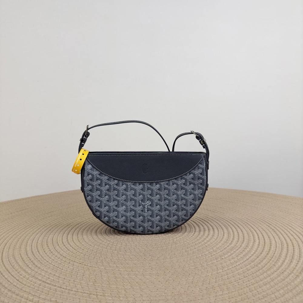 高仿Goyard*51CL51P單肩半月包灰色免檢版
