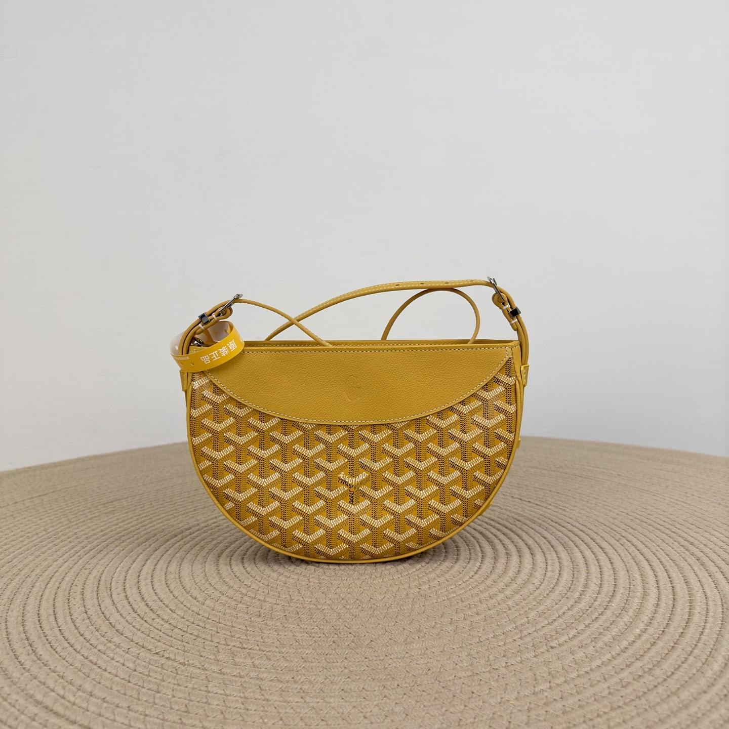 高仿Goyard*08CL08P單肩半月包黃色免檢版