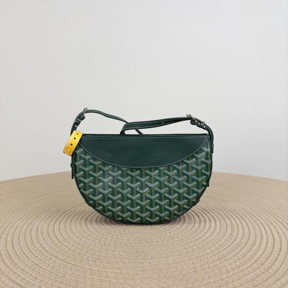高仿Goyard*09CL09P單肩半月包綠色免檢版