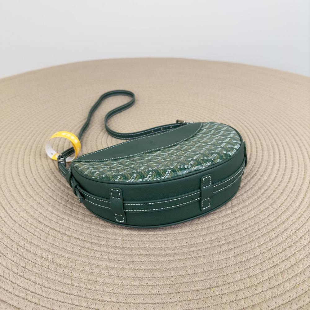 高仿Goyard*09CL09P單肩半月包綠色免檢版