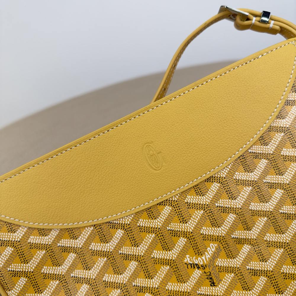 高仿Goyard*08CL08P單肩半月包黃色免檢版