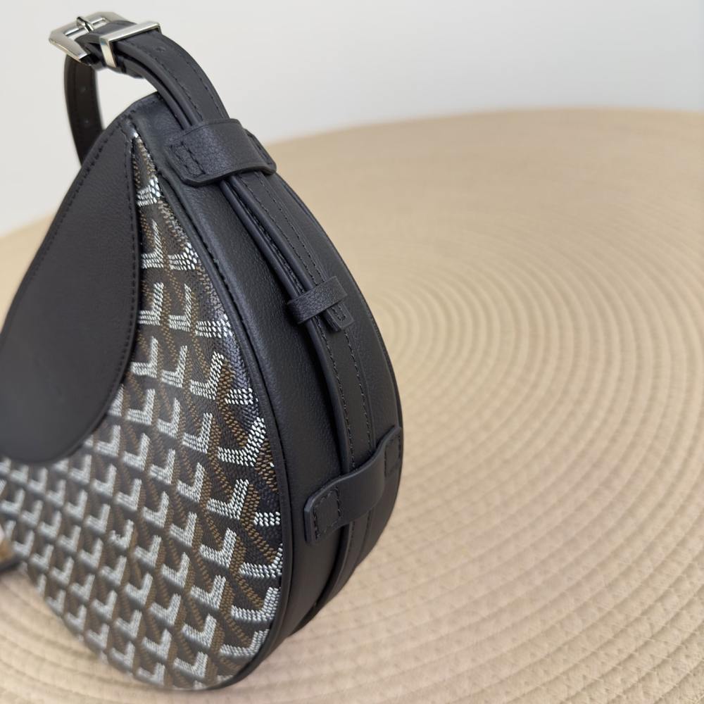 高仿Goyard*01CL01P單肩半月包黑色免檢版