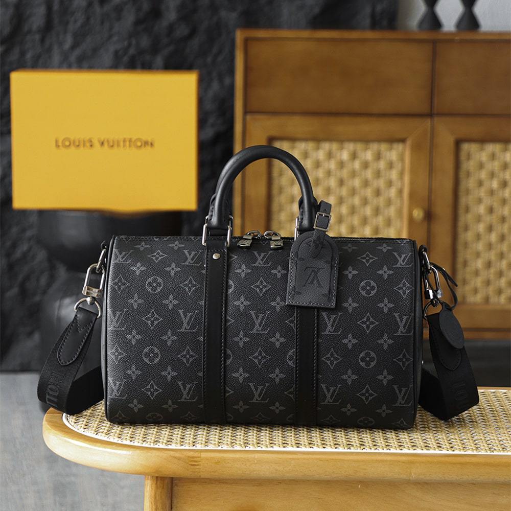 高仿LV*Keepall35系列M46655男士單肩手提包免檢版