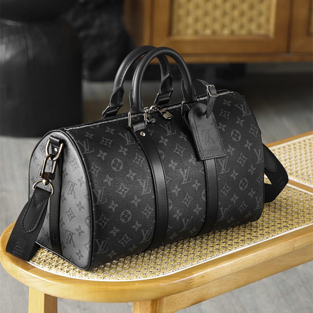 高仿LV*Keepall35系列M46655男士單肩手提包免檢版