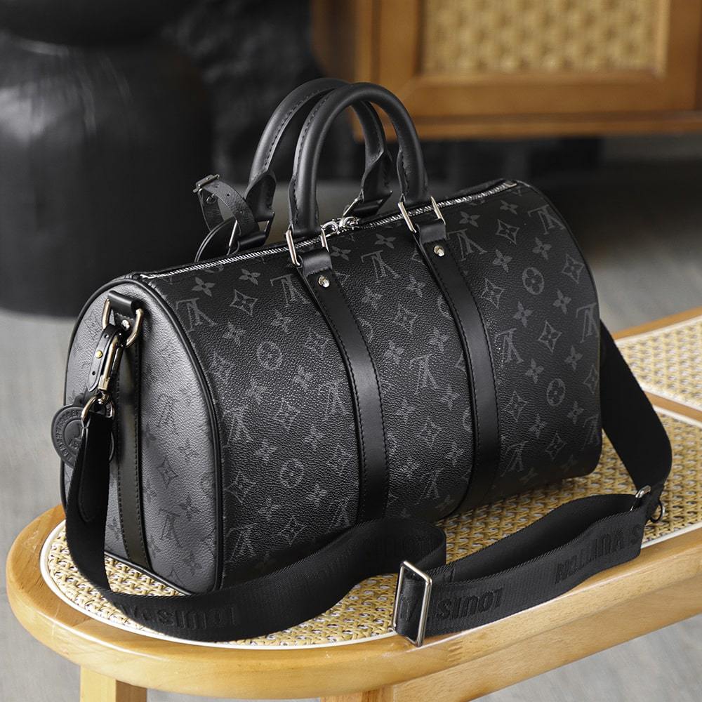 高仿LV*Keepall35系列M46655男士單肩手提包免檢版
