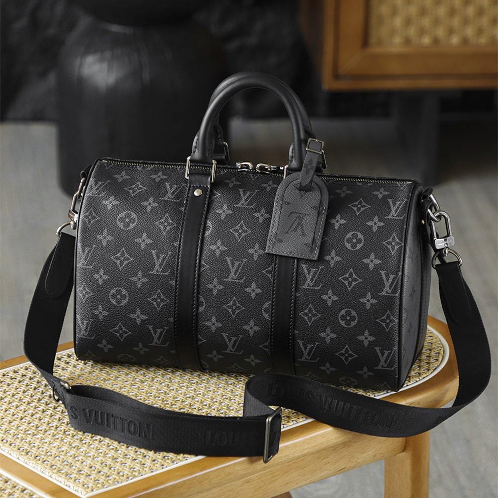 高仿LV*Keepall35系列M46655男士單肩手提包免檢版