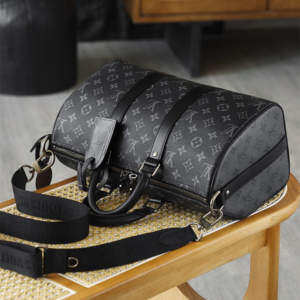 高仿LV*Keepall35系列M46655男士單肩手提包免檢版