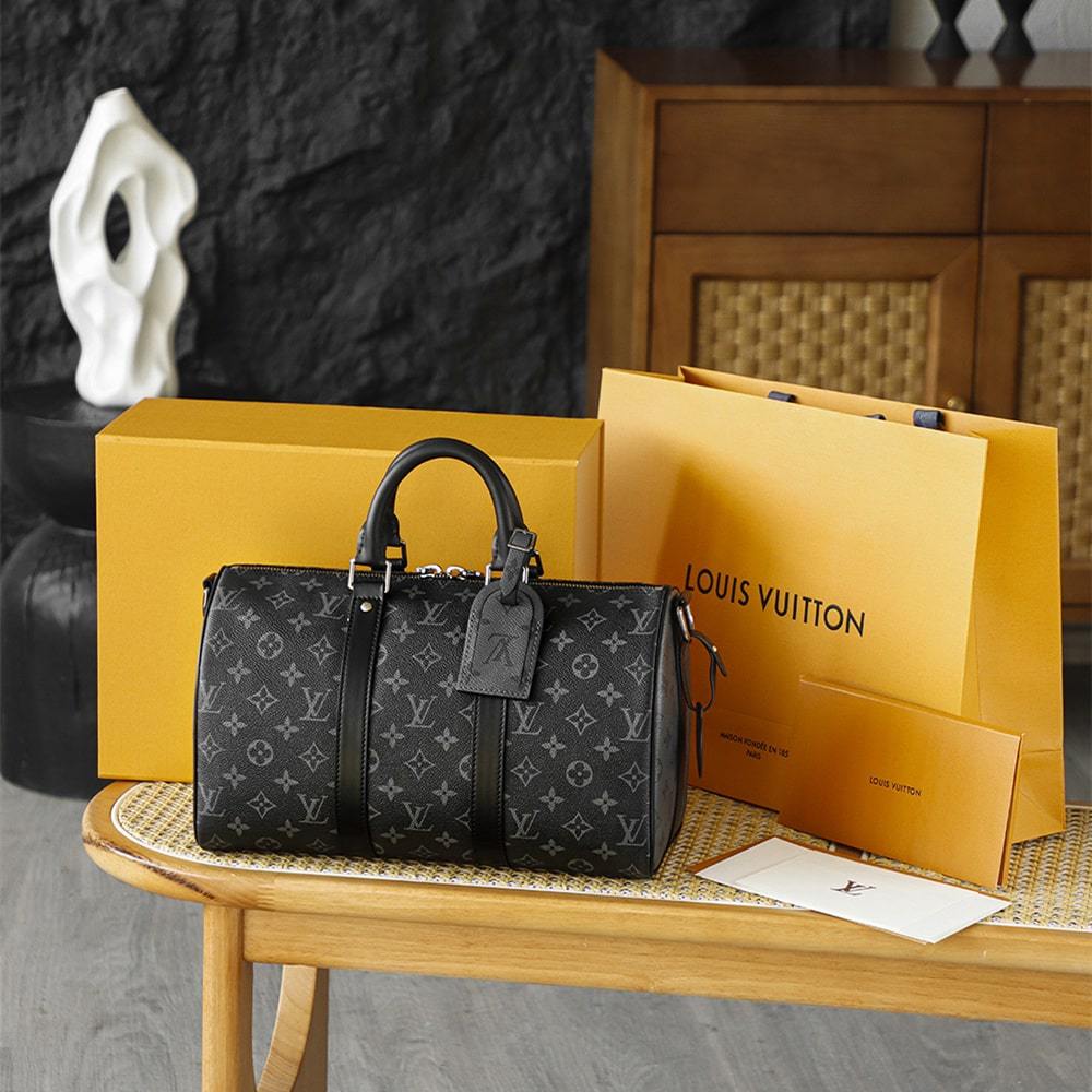 高仿LV*Keepall35系列M46655男士單肩手提包免檢版