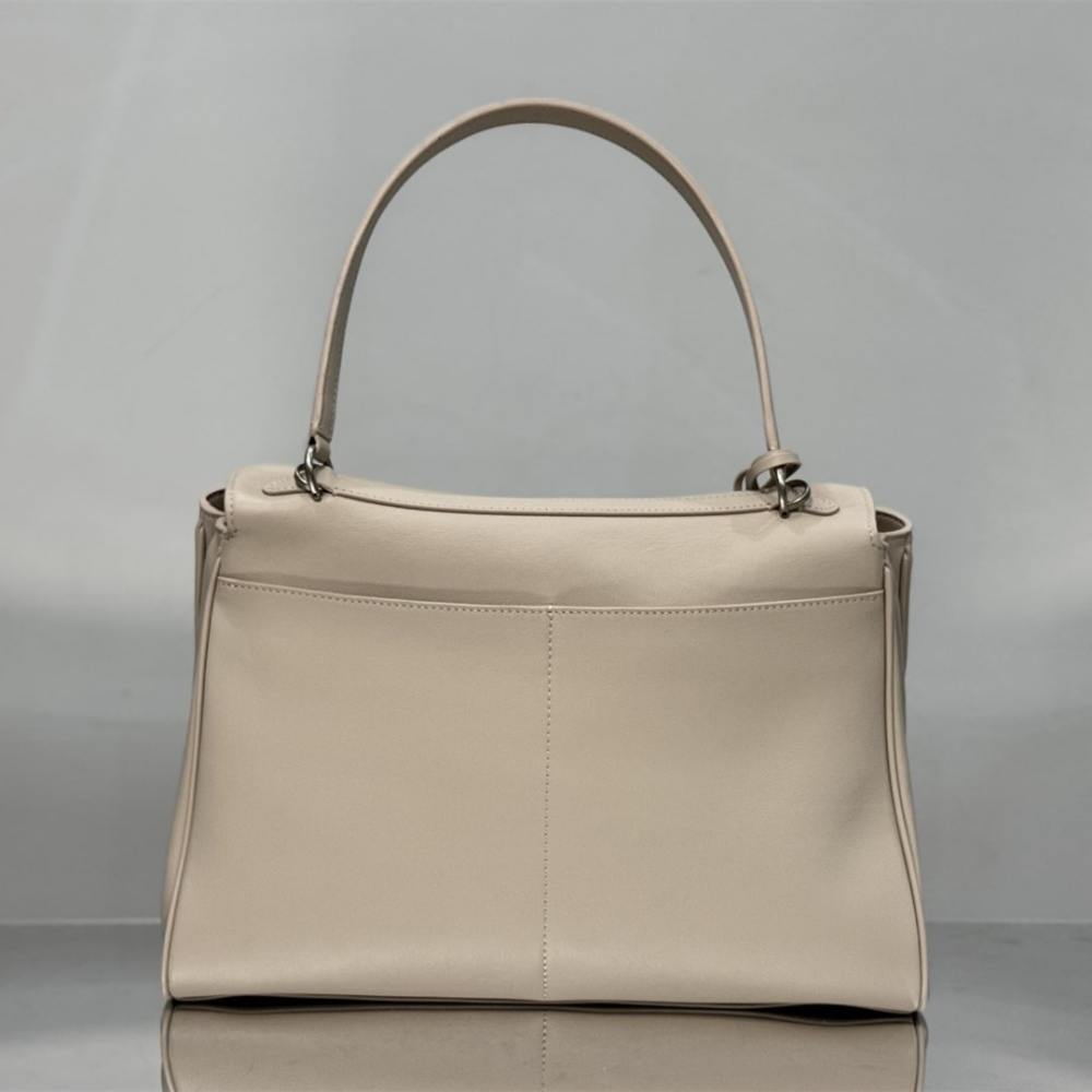 高仿Balenciaga*Rodeo系列4U2910小牛皮杏色銀扣中號免檢版