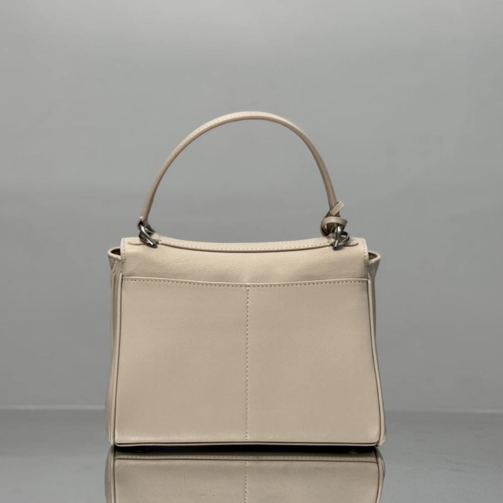 高仿Balenciaga*Rodeo系列4U2912小牛皮杏色銀扣mini免檢版