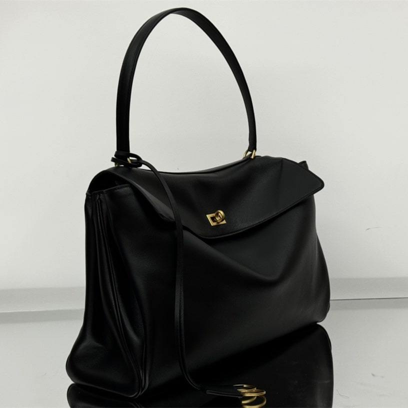 高仿Balenciaga*Rodeo系列V51000小牛皮手袋黑金大號免檢版
