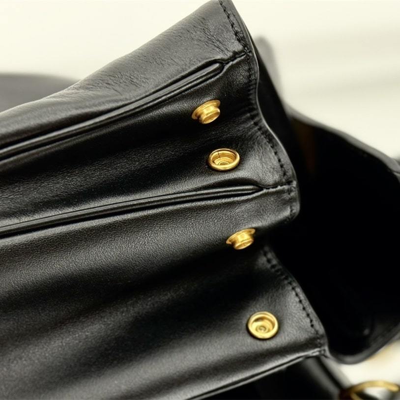 高仿Balenciaga*Rodeo系列V31000小牛皮手袋黑金小號免檢版